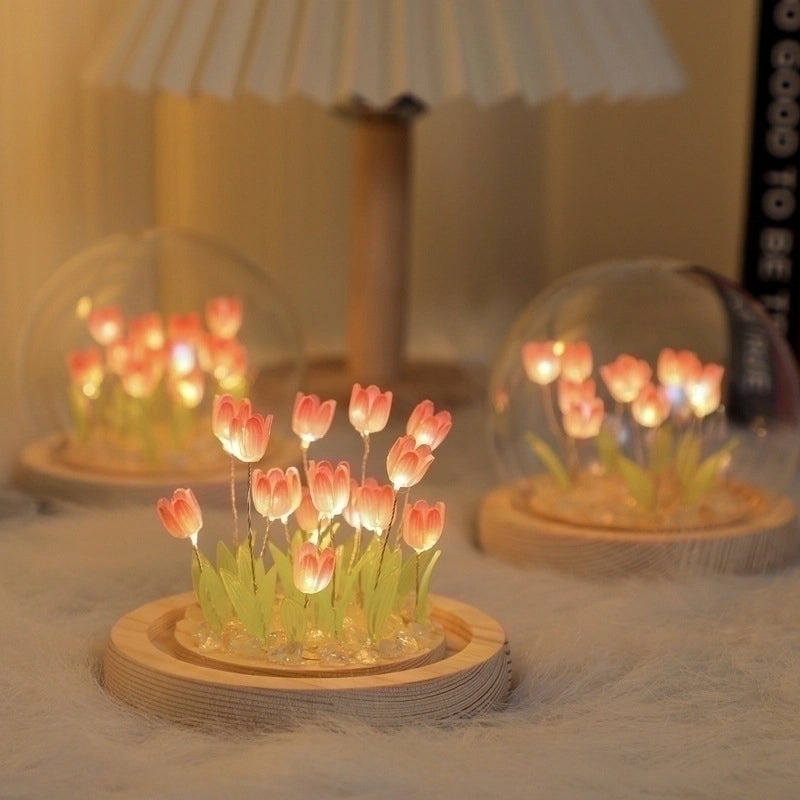 Elegant Floral Glass Ornaments for Casual Romantic Decor|Home Decor & Artificial Flowers
