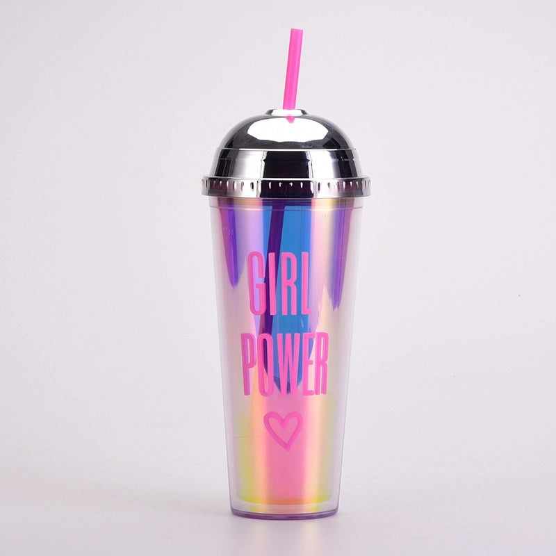 24oz Leopard Print Color Changing Semicircle Lid Large Capacity Portable Plastic Tumbler | Drinkware & Tumblers