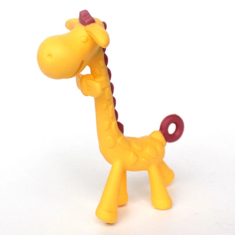 Adorable Giraffe Teething Toy for Babies Made of Safe Silica Gel|Baby Teething Accessories
