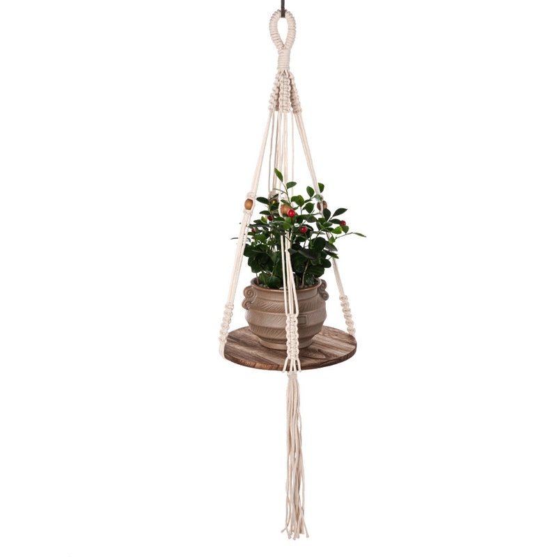 Handmade Nordic Cotton Rope Hanging Basket Net for Flower Pots Wall Decor|Home Decor