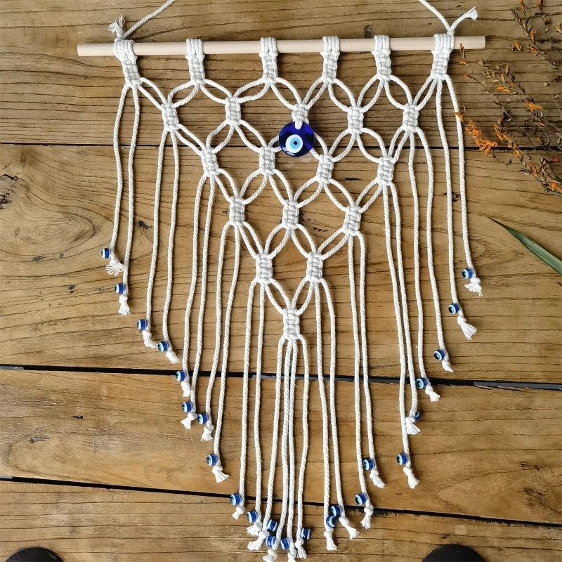 Nordic Retro Wooden Eye Pendant Tapestry Wall Hanging|Home Decor