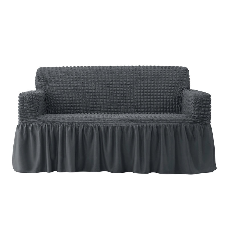 Elastic Full-Cover Sofa Slipcover with Bubble Grid Pattern | Home Decor & Sofa Accessories