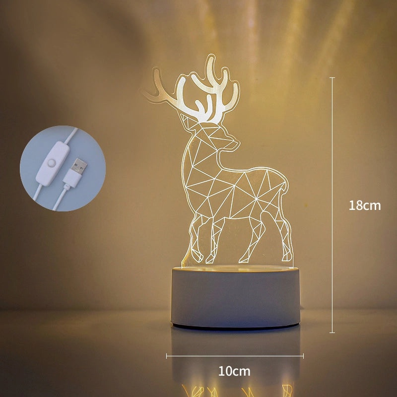 Creative LED Atmosphere Night Light Kids Gift 3D Table Lamp with Custom Logo Lettering|Home Decor & Lighting