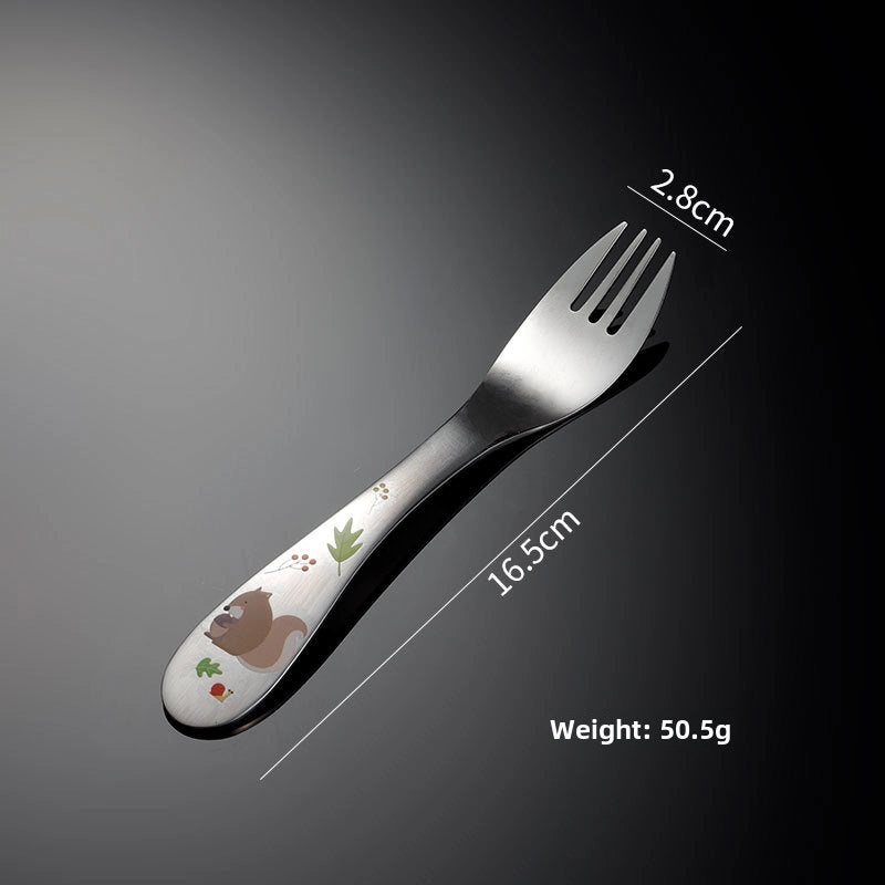 Ann Kids 304 Stainless Steel Animal Cartoon Cutlery Set, Knife Fork Spoon Birthday Gift|Children's Tableware