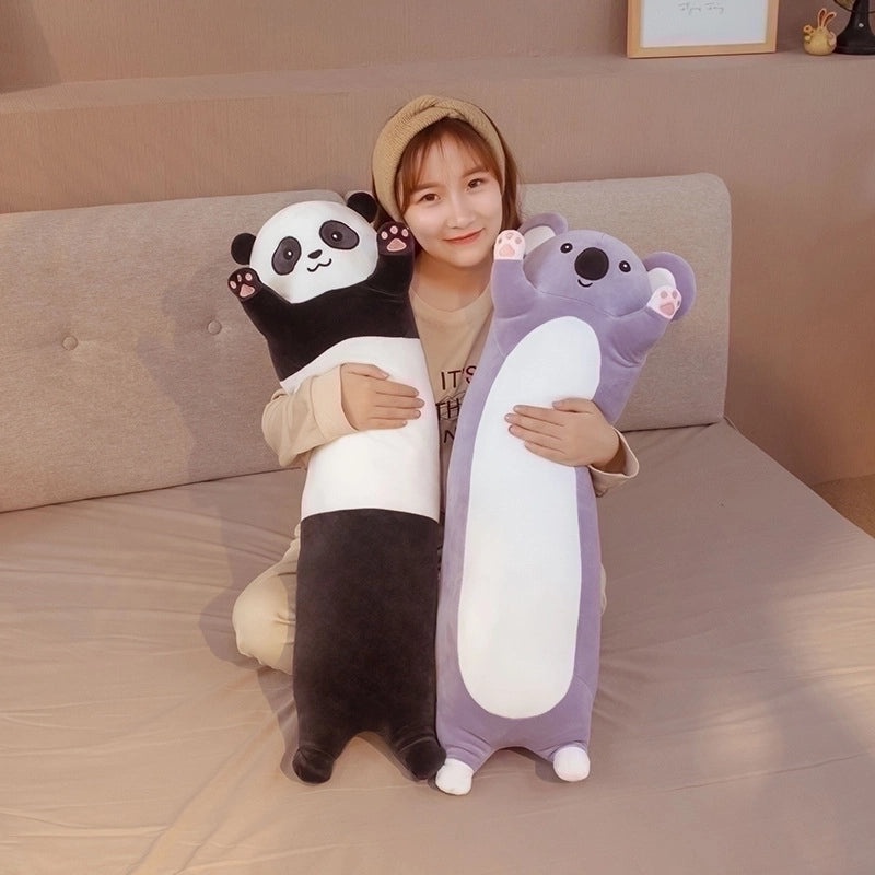 Plush Animal Long Pillow Panda and Koala Soft Toy Cushion|Home Decor & Plush Toys