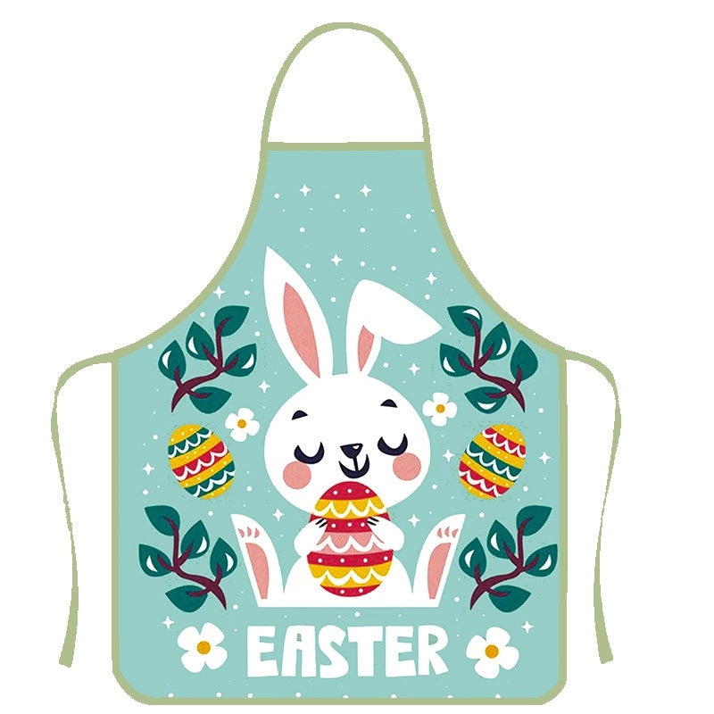 Cartoon Style Minimalist Polyester Apron with Heat Resistant Gloves|Kitchen Accessories