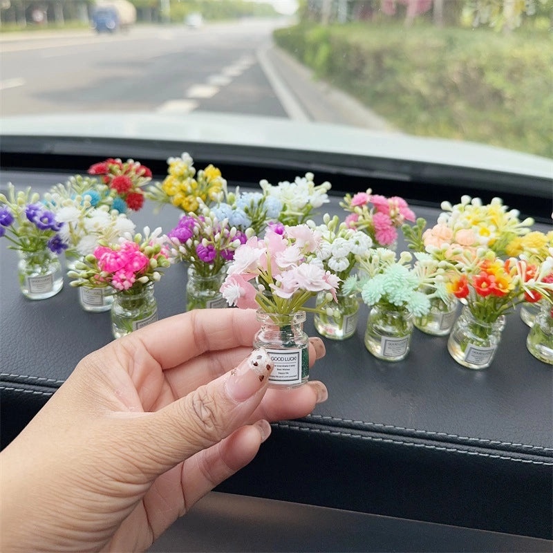 Elegant Minimalist Flower Glass Ornaments for Women|Home Decor Accessories