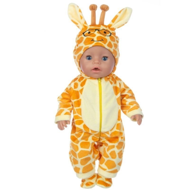 18 Inch Doll Cartoon Animal One-piece Outfit Soft Toy Dress for BJD Accessories|Doll Clothes & Accessories