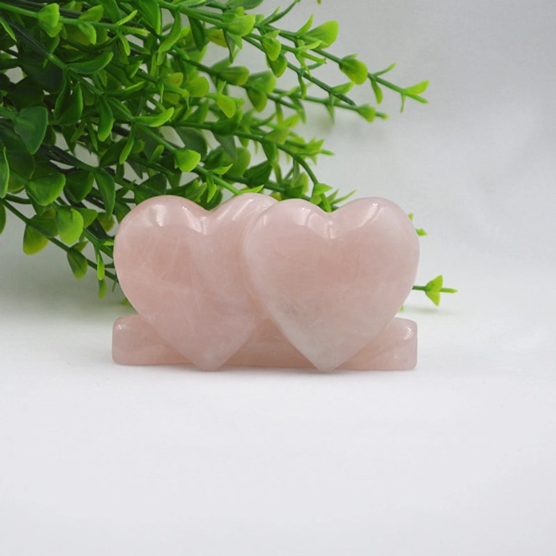 Rose Quartz Heart Gemstone Minimalist Ornament Artificial Decor|Home Decor