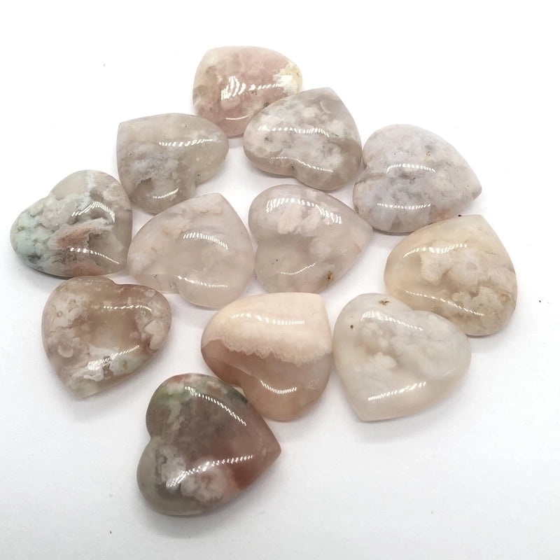 Pink Heart-Shaped Crystal Gemstone 2cm Handmade Decorative Ornament|Home Decor