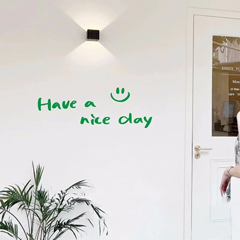 Casual Letter PVC Wall Sticker in Solid Color for Home Decor | Wall Art