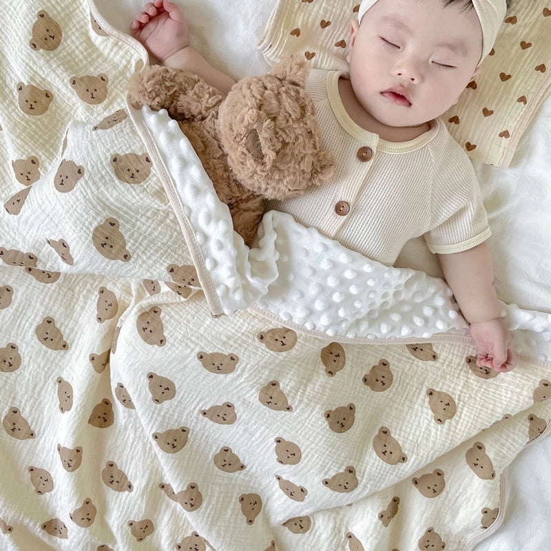 Summer Lightweight Baby Quilt Soft Cotton Gauze Air-conditioning Blanket for Kids | Baby Quilts & Bedding