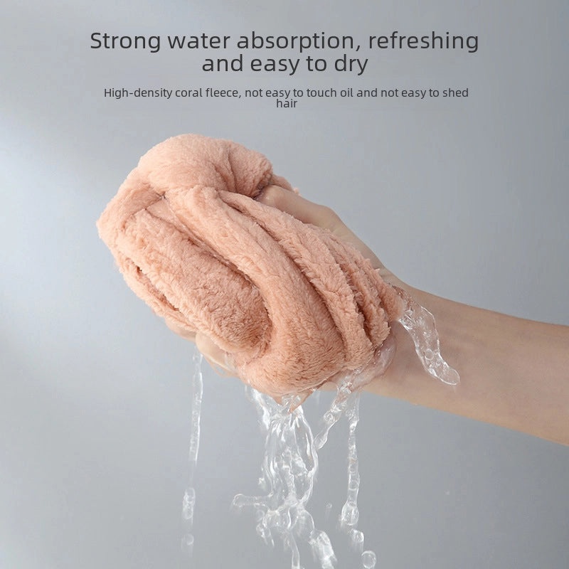 Soft Coral Fleece Hand Towel Thick Absorbent Cute Skirt Design with Hanger | Home & Living Towels