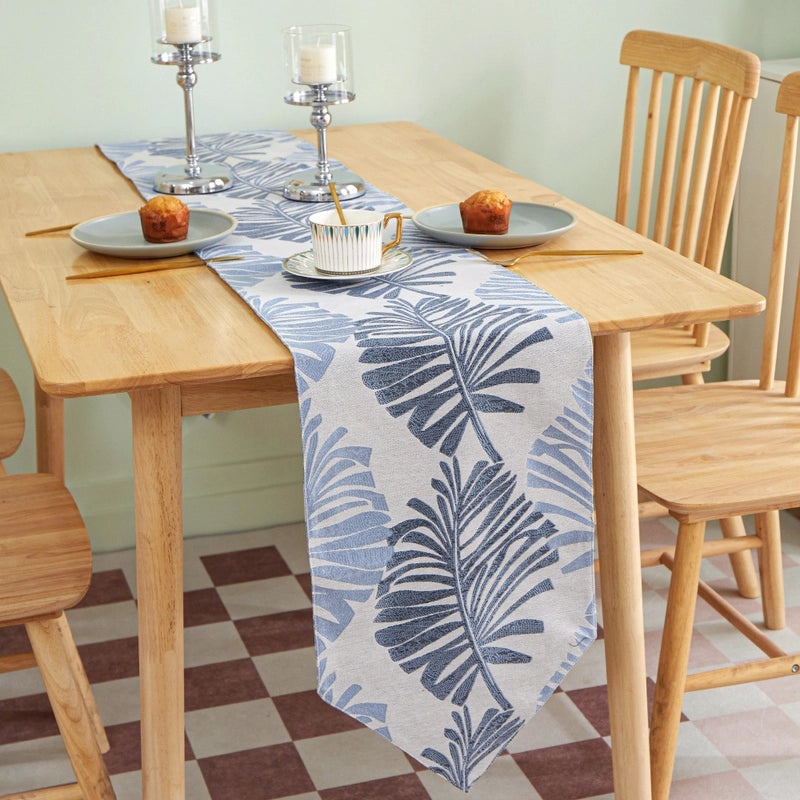 Elegant Minimalist Leaf Design Polyester Tablecloth for Casual and Formal Dining|Table Linens & Covers