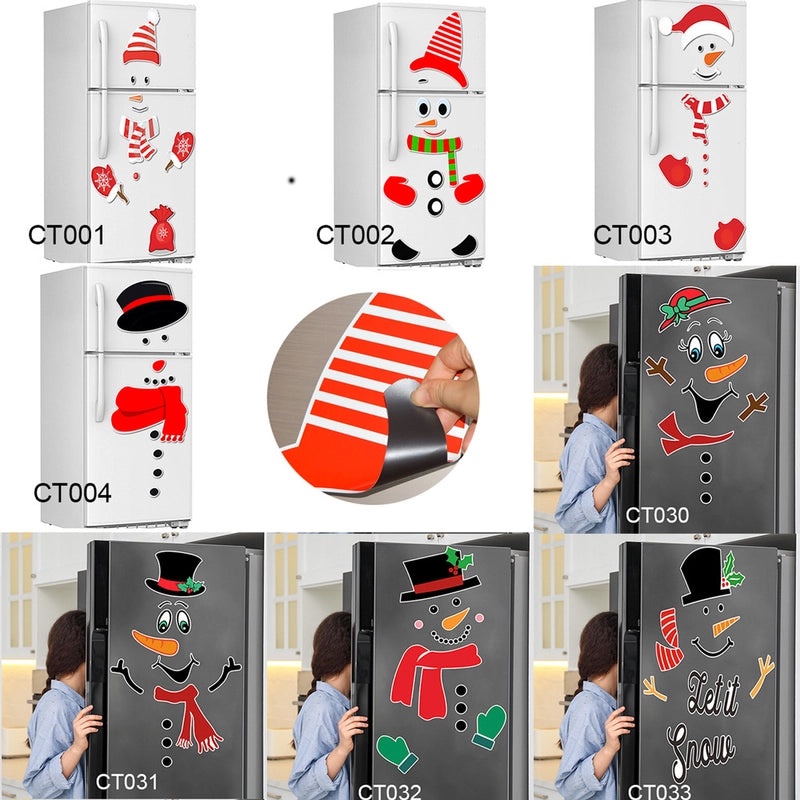 Christmas Snowman DIY Waterproof Magnetic Fridge Decoration|Home Decor & Kitchen Accessories