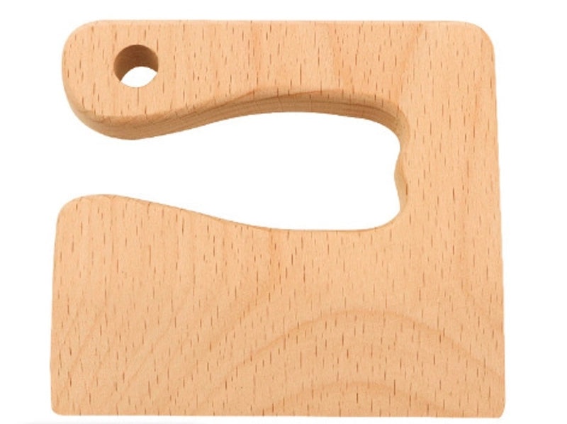 Adorable Bear and Fish Wooden Knife for Kids' Play Kitchen | Kids' Kitchen Toys