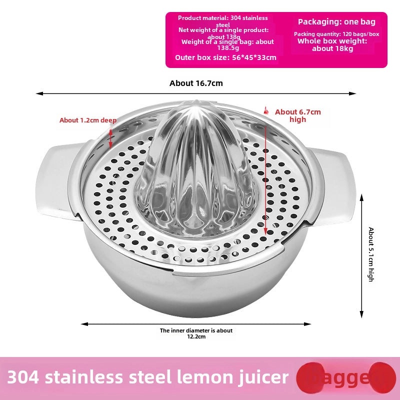 Manual 304 Stainless Steel Lemon Juicer Small Portable Orange Juicer for Household Use|Kitchen Tools & Gadgets