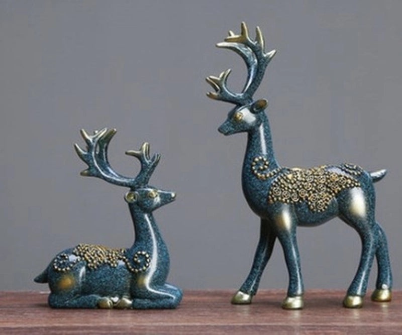 Minimalist Christmas Elk Resin Ornament Holiday Artificial Decoration|Christmas Decorations