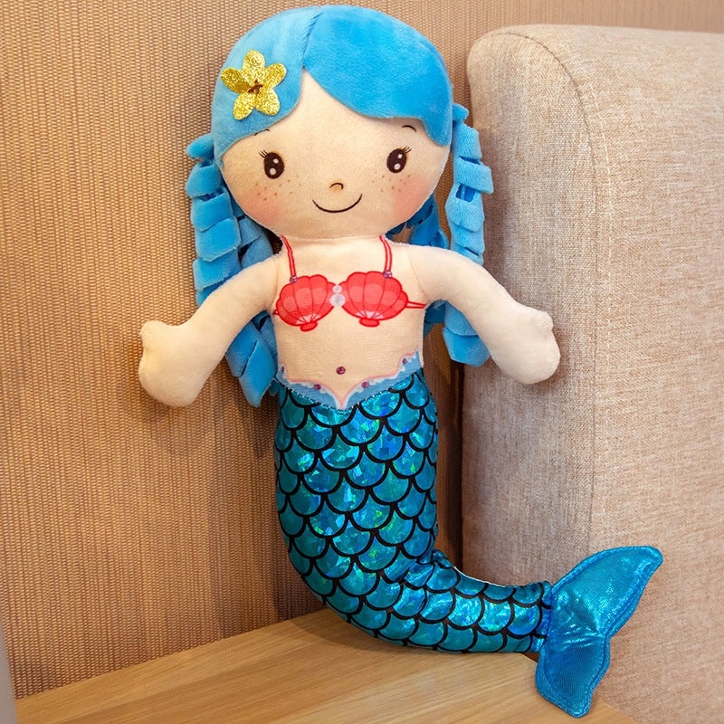 Adorable Mermaid Princess Plush Doll Sleeping Pillow for Kids Gift | Kids Bedding & Decor