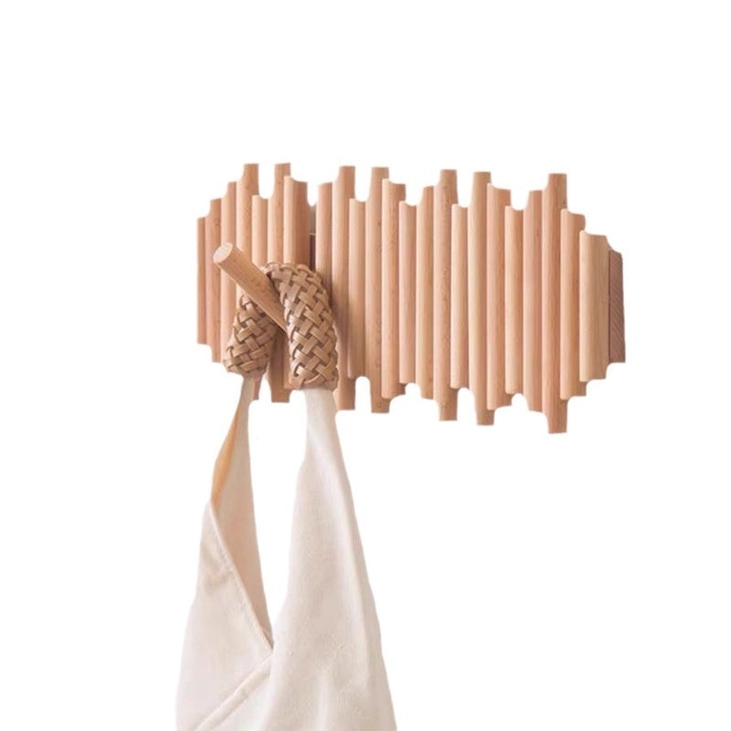 Nordic Style Adhesive Wall-Mounted Coat Rack Foldable Clothes Hook for Entryway Storage|Home Storage & Organization