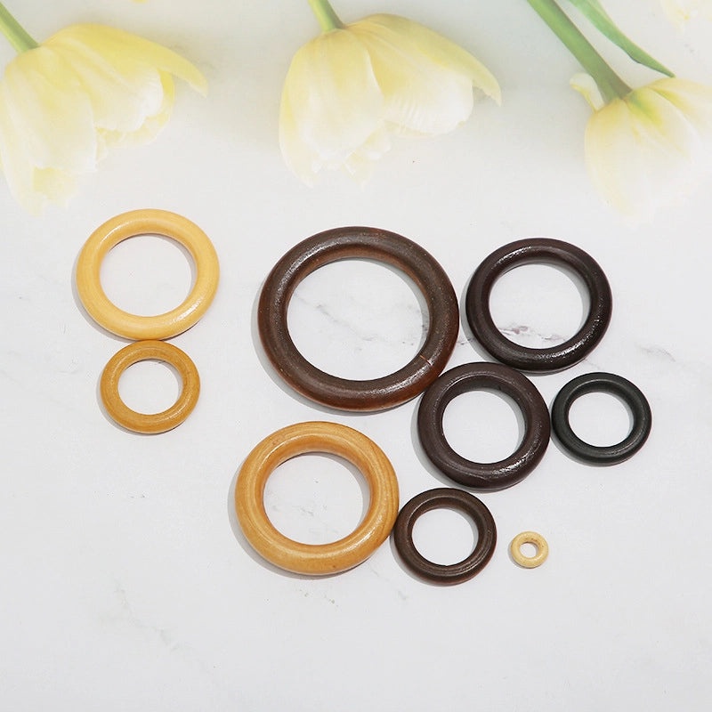 Lotus Wood Napkin Ring Wooden Bag Pendant Picnic Photo Prop Handmade Wooden Craft|Home Decor & Accessories