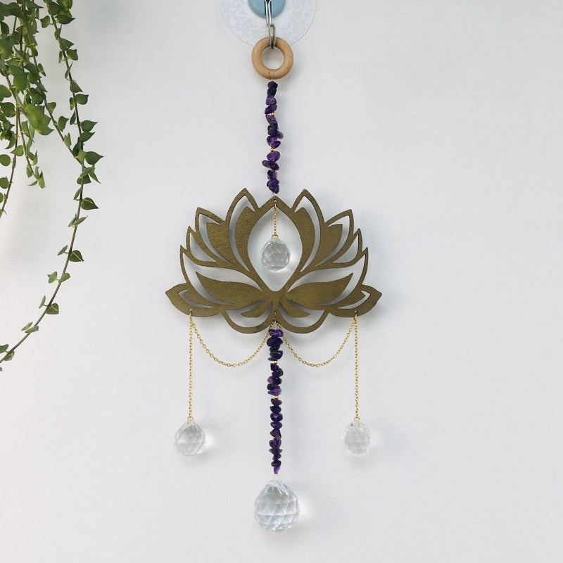 Minimalist Flower Crystal Suncatcher Decorative Hanging Ornament|Home Decor