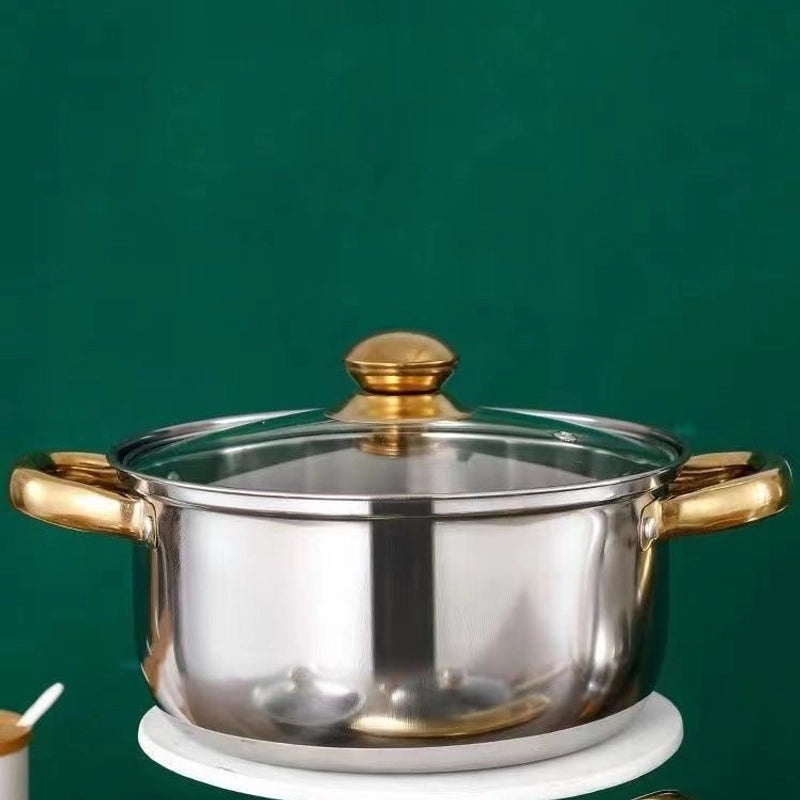 Chinoiserie Style Solid Color Stainless Steel 400 Series Cookware Single Piece | Cookware & Kitchen Tools