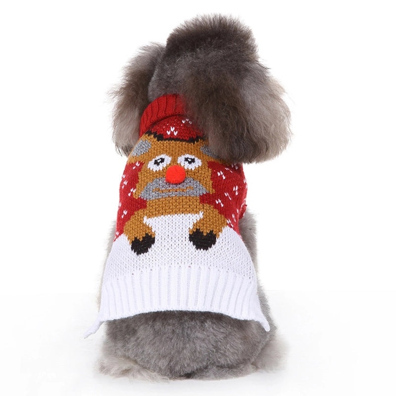 Cozy Polyester Christmas Reindeer Pet Outfit | Holiday Pet Apparel