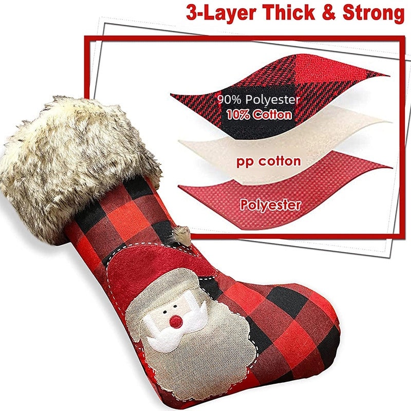 Christmas Red Santa Candy Gift Bag Home Decoration Christmas Stocking Pendant|Holiday Decorations