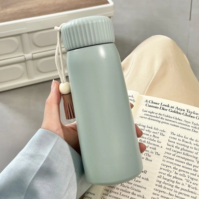Korean-style Mini Thermos Cup for Girls Portable Cute Student Water Bottle Simple Design|Drinkware & Tumblers