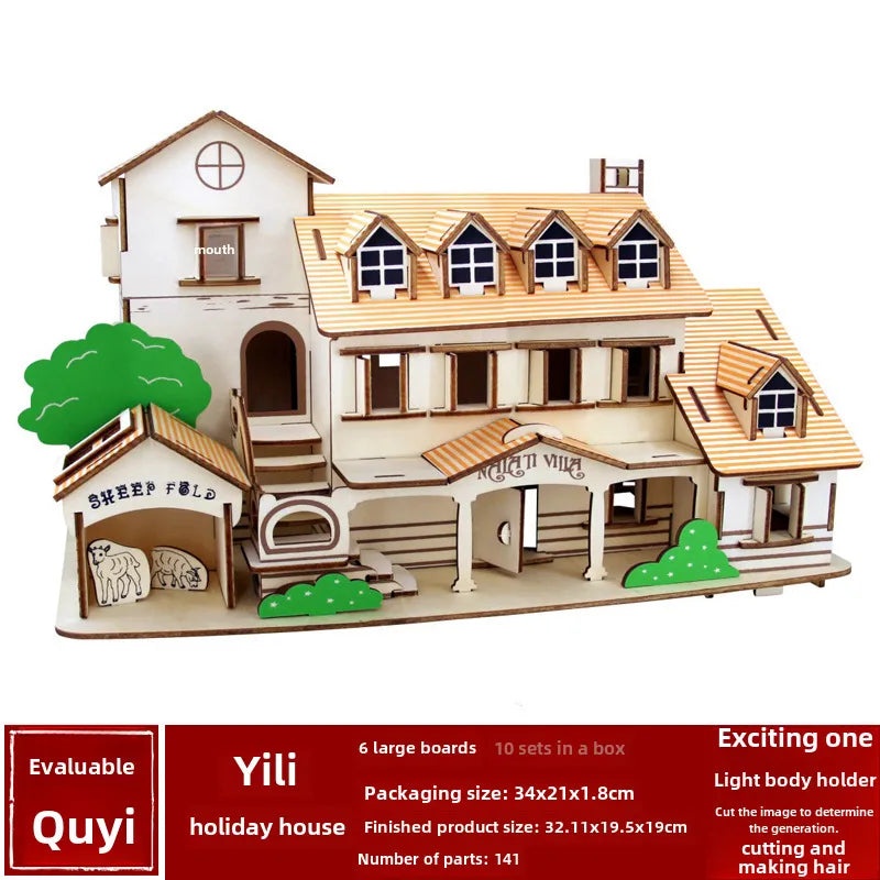 Handmade Wooden 3D Puzzle for Kids and Adults | Educational Toys & Games