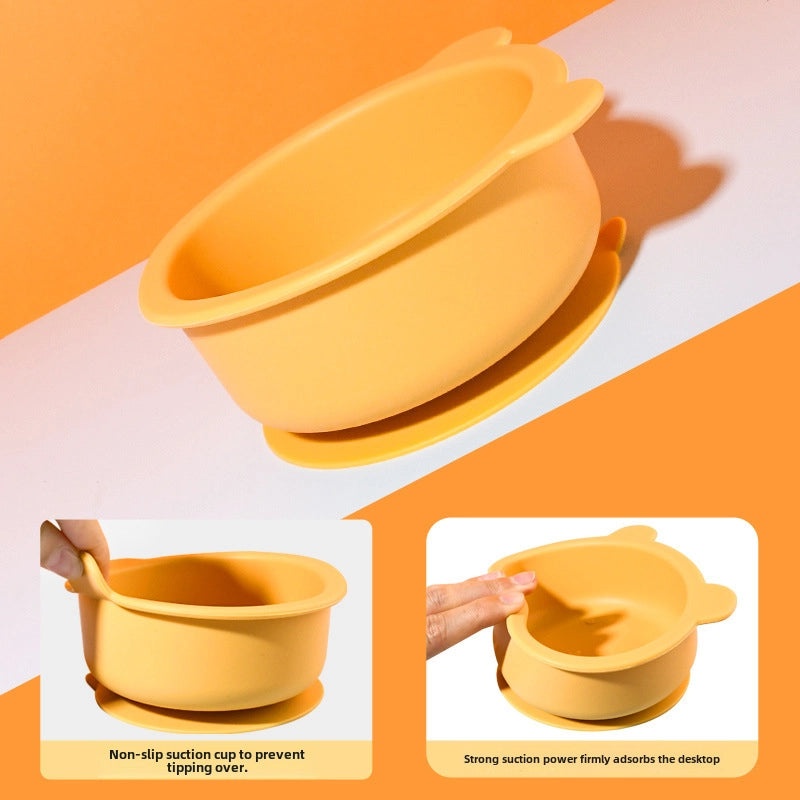 Baby Silicone Bowl with Cute Cartoon Bear Design | Children's Tableware & Feeding Accessories