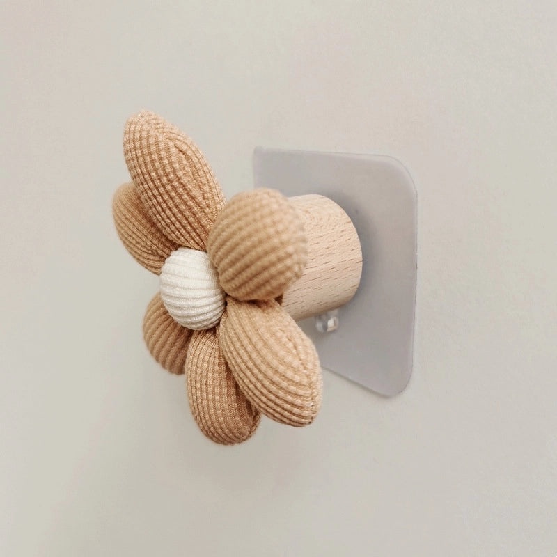 Minimalist Wooden Flower Wall Hook Home Decor|Wall Hooks & Hangers