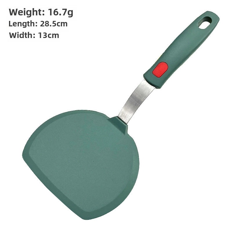 Dark Green Silicone Cooking Spatula with Stainless Steel Handle | Kitchen Utensils