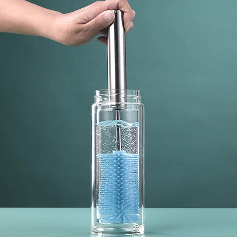 Semi-Automatic Rotating Bottle and Cup Cleaning Brush | Kitchen & Household Cleaning Tools