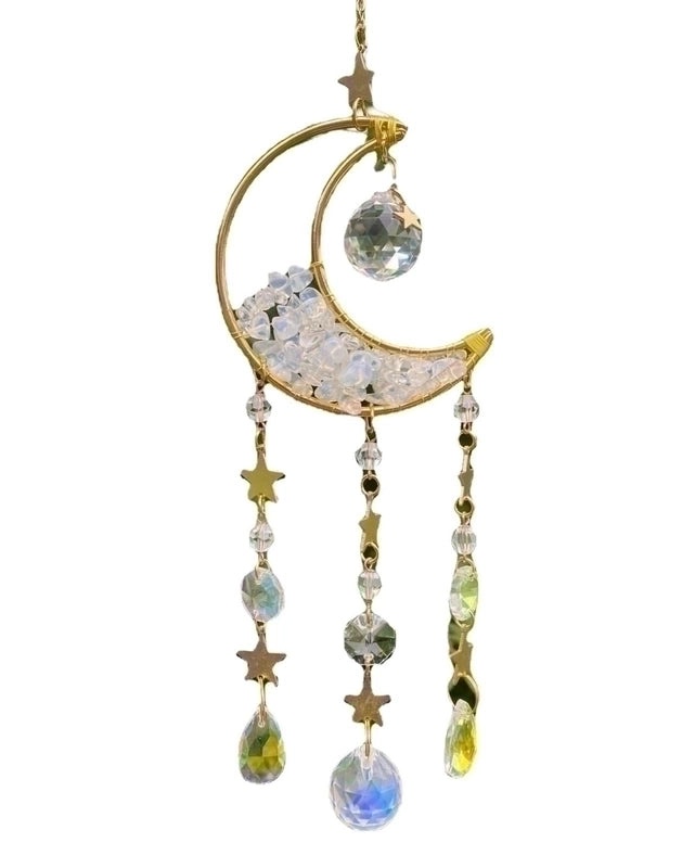 Lunar Glow Moon Crystal Necklace | Trendy Accessories