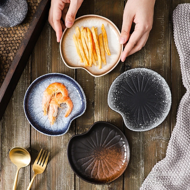 Japanese-style Ceramic Dinner and Snack Plate Creative Bone China Tableware for Afternoon Tea|Dinnerware & Serveware