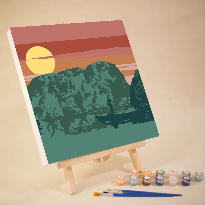 10-12 Color High Quality Pigment Set for DIY Digital Oil Painting Landscape | Painting Supplies