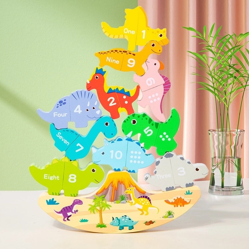 Educational Wooden Dinosaur Building Blocks for Toddlers 3-6 Years|Educational Toys