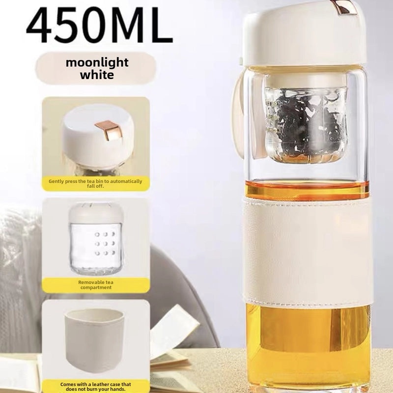 Magnetic Elastic Large Capacity Tea Glass with Built-in Strainer High Color Value Gift Cup|Home & Kitchen