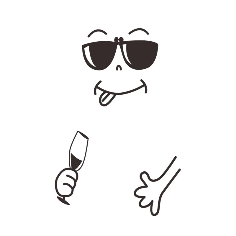 Cute Casual Face PVC Wall Decal for Home Decor|Wall Stickers