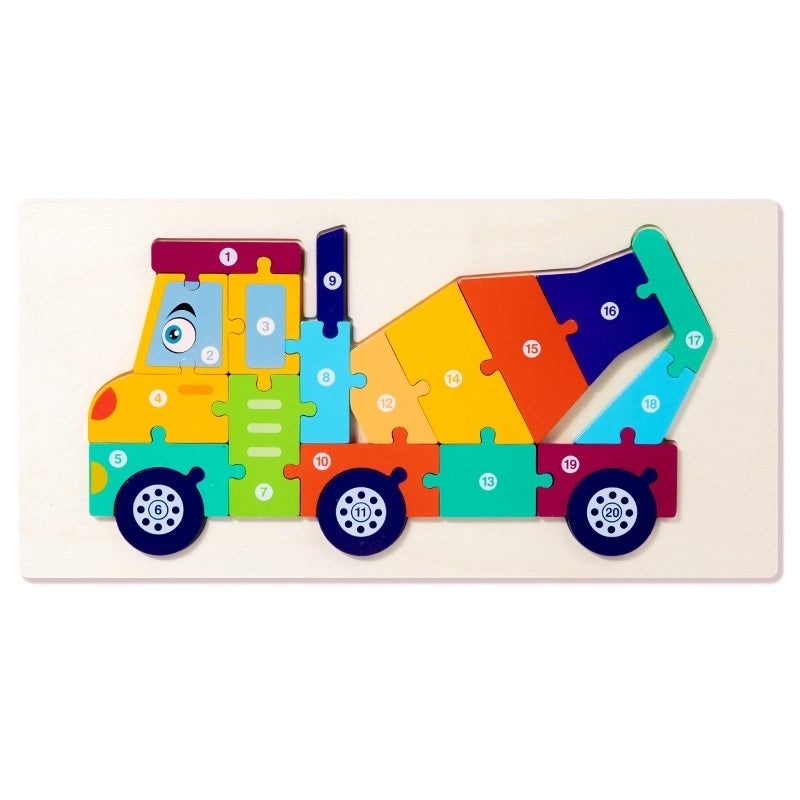 Wooden Car Puzzle Toy for Babies 0-2 Years|Baby Toys & Games