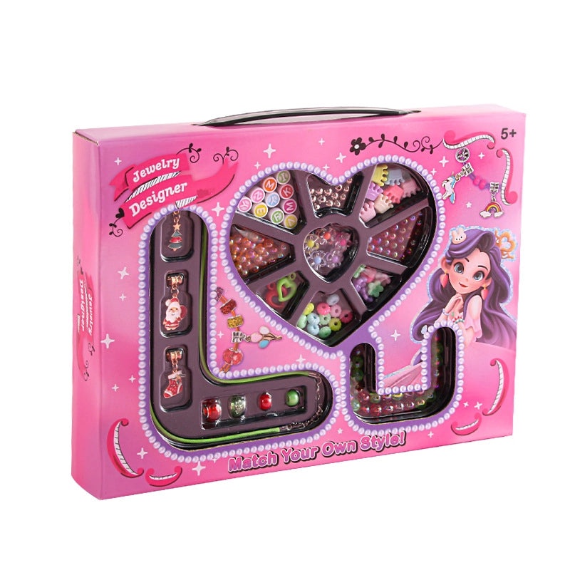 Kids DIY Beaded Necklace & Bracelet Set Handmade Educational Toys for Girls Baby Christmas Gift | Kids Jewelry & Craft Kits