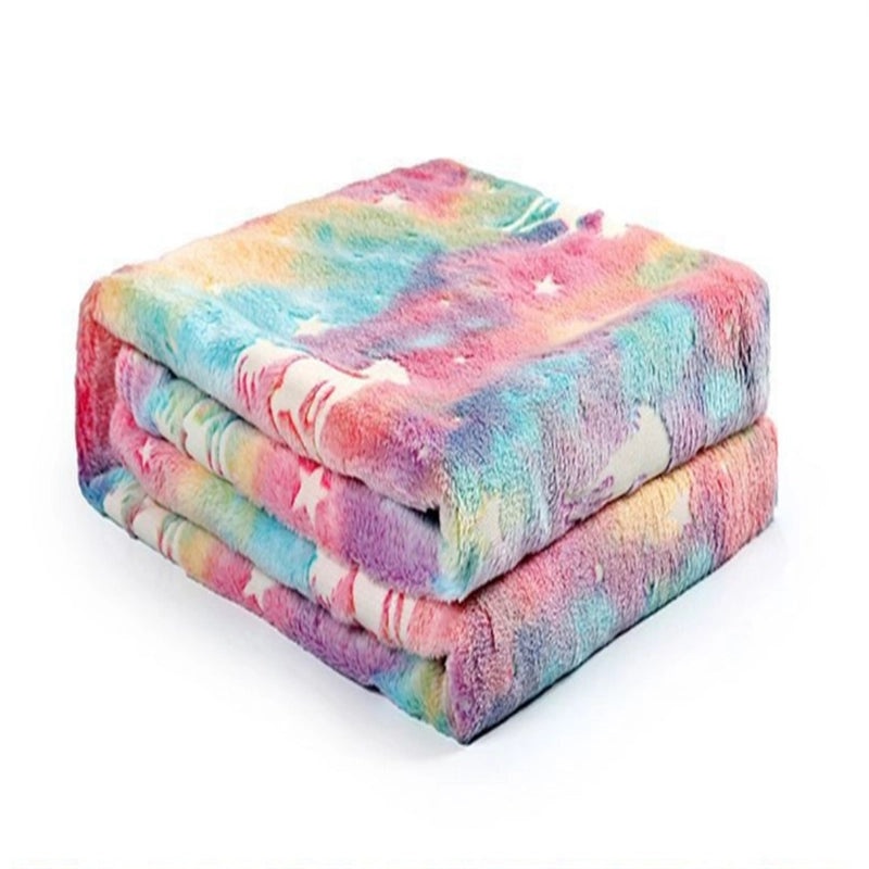 Adorable Dinosaur and Star Pattern Flannel Blanket for Cozy Bedding|Home & Living Bedding