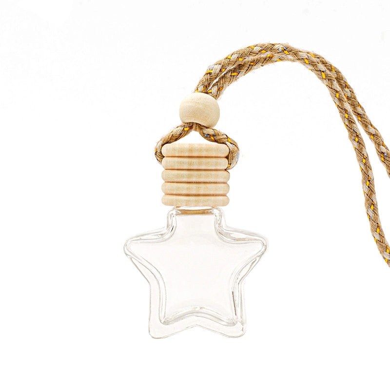 Five-line Cap Shoes Gold Star 10ML Empty Perfume Bottle Car Pendant Aromatherapy Bottle|Home & Living > Aromatherapy & Essential Oils