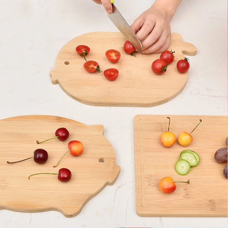 Mini Animal Bamboo Cutting Board for Baby Food & Fruit | Kitchen Cutting Boards