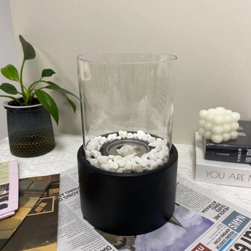 Minimalist Solid Color Glass Fireplace Lamp for Home Decor|Home Decor & Lighting