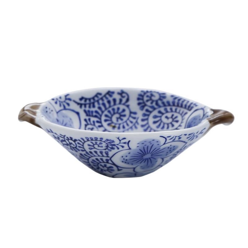 Ceramic Double Handle Small Bowl for Snacks Salad Fruit with Anti-Scald Tableware | Kitchen & Dining