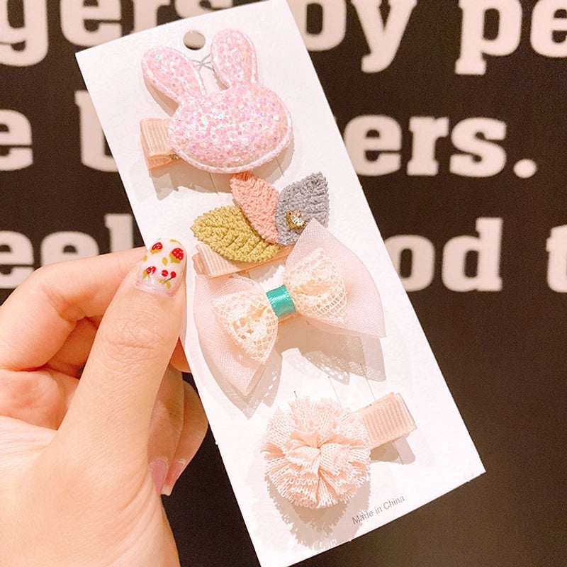 Kids Cute Hairpin Small Safety Clip Baby Hair Accessories Girls' Cloth Hair Clips Adorable Headdress|Children's Hair Accessories