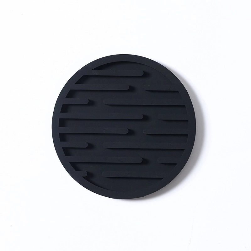 Silicone Round Coaster 10CM Thickened Non-slip Heat Insulated Drain Mat for Tea Cup Water|Kitchen & Dining Accessories